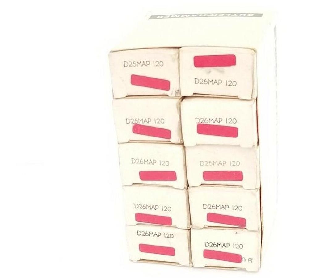 Used LOT OF 10 NIB CUTLER-HAMMER D26MAP-120 RELAY INDICATING LAMPS, 120VAC, D26MAP120