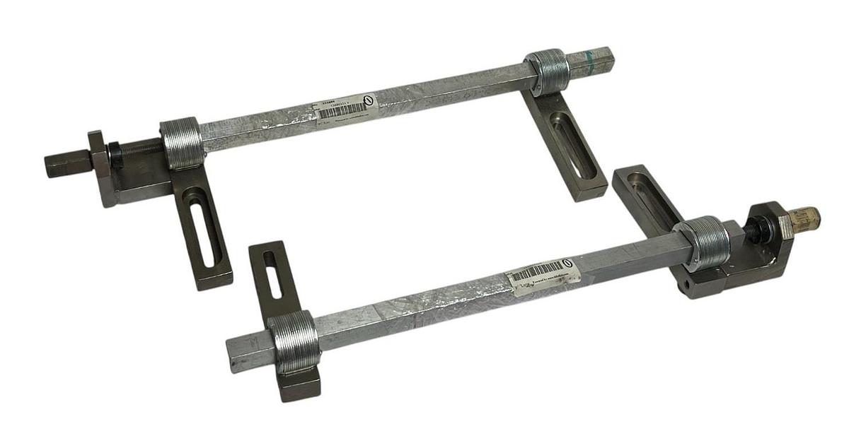 Used (2) Curt G Joa Industrial Linear Adjustment Guide Rails 19" 136B0332A 136B033V