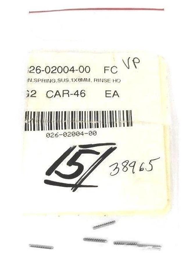 Used LOT OF 5 NEW SHIMADZU 026-02004-00 PIN, SPRING, SUS, 1X8MM, RINSE HO