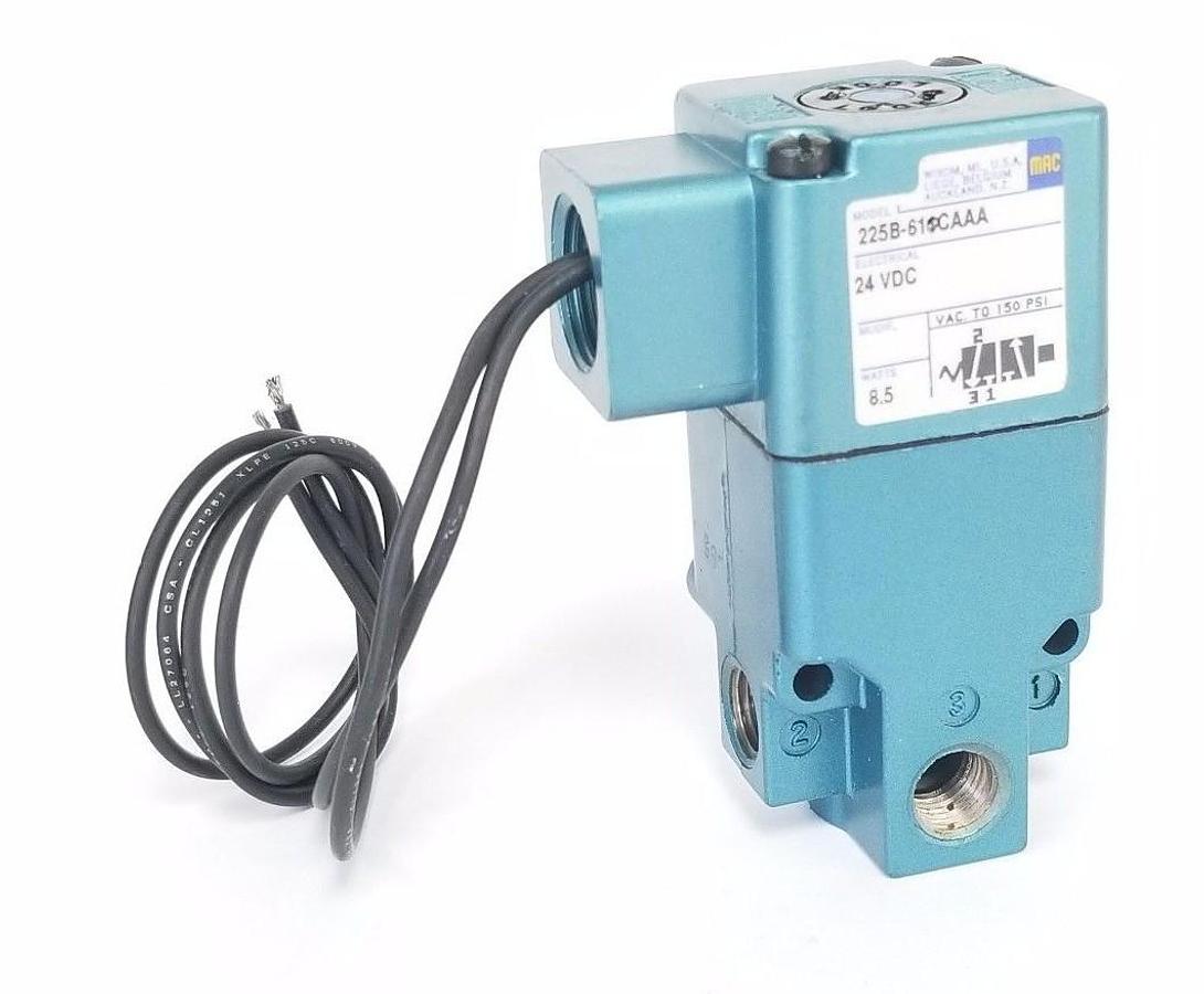 Used MAC VALVES 225B-611CAAA SOLENOID VALVE 24VDC, 8.5W