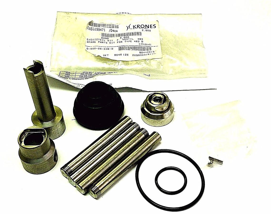 Used KRONES 0-900-26-936-0 SPARE PARTS KIT FOR TYPE 483 D KA50299471 / 0400 60442819