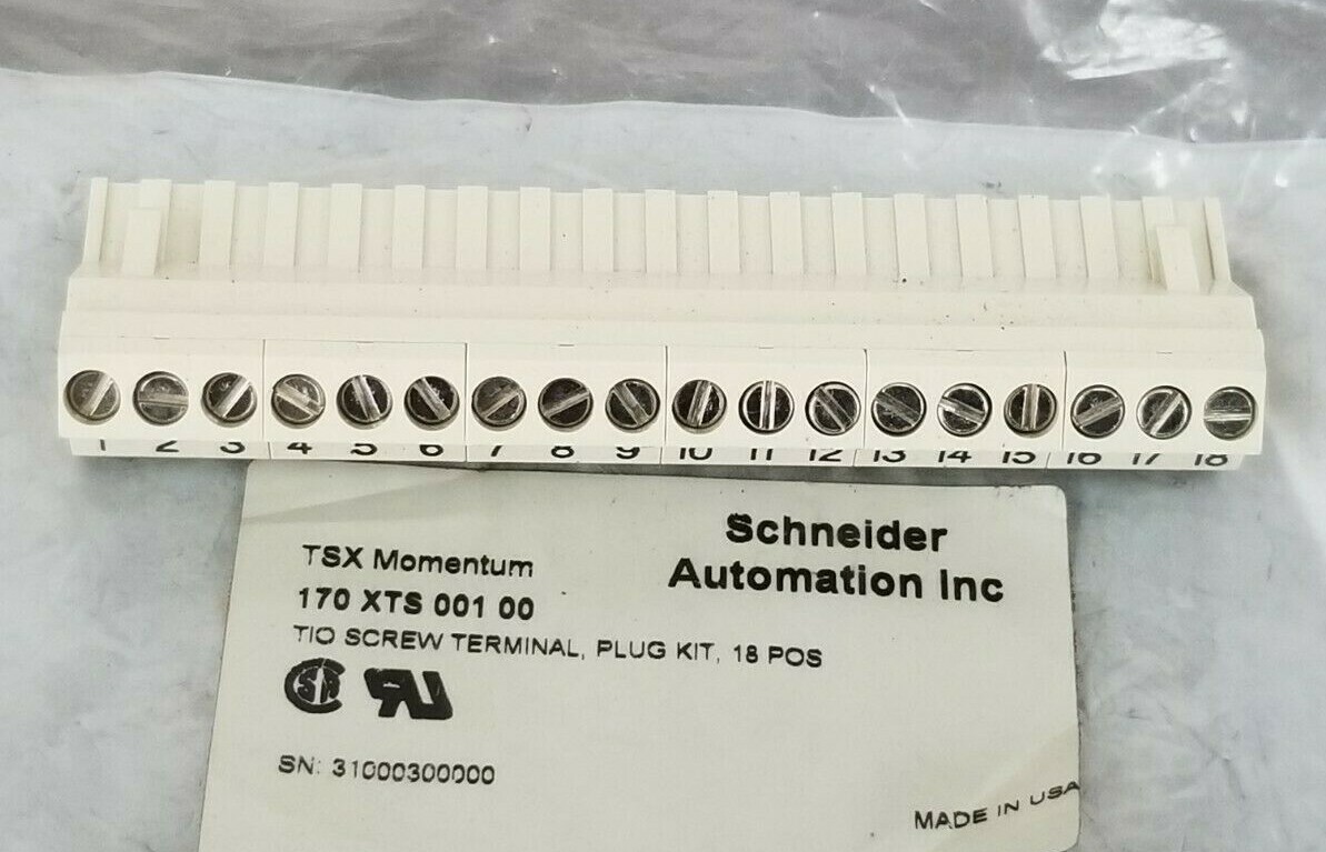 Used AEG MODICON 170-XTS-001-00 SCREW TERMINAL STRIP 18-PIN 170XTS00100
