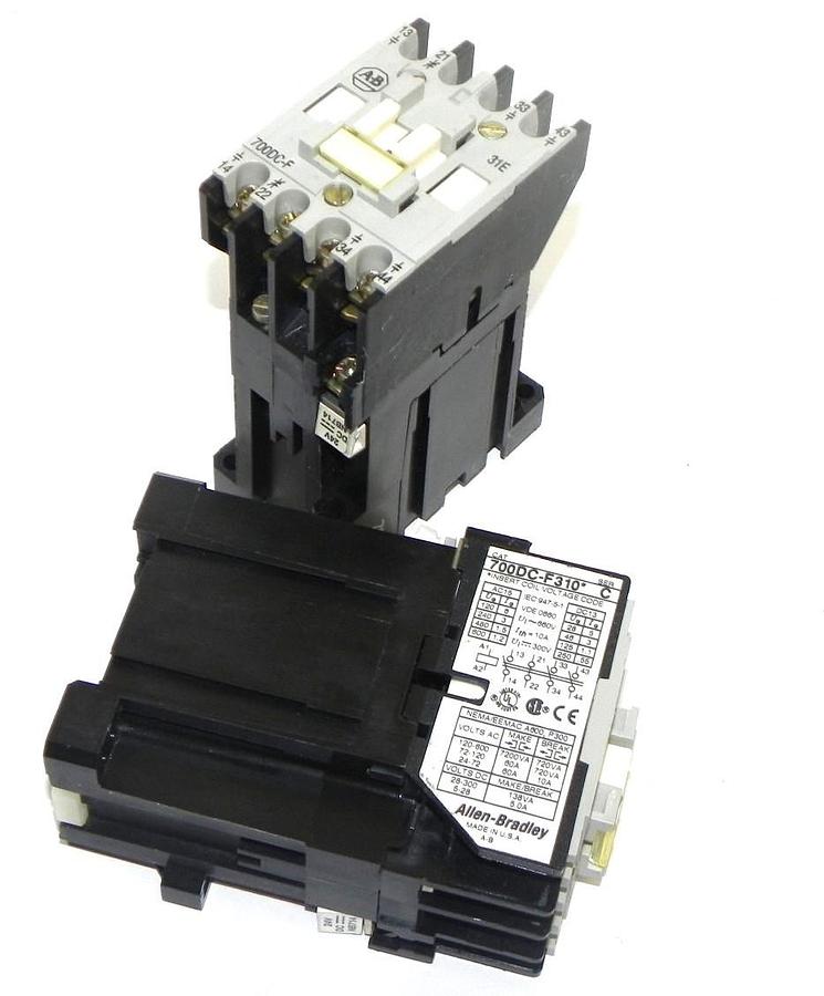 Used LOT OF 2 ALLEN BRADLEY 700DC-F310 240V CONTACTORS 700DCF310