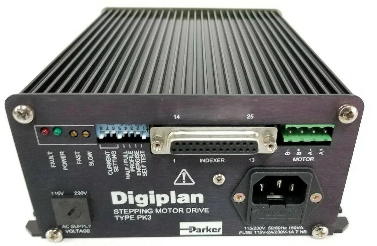 Used NIB PARKER PK3/230V STEPPING MOTOR DRIVE 115/230V 50/60HZ 150VA W/ FITKIT PK3