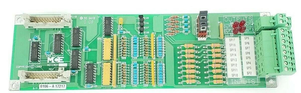 Used MCE HC-140 ELEVATOR EXPANDER BOARD HC140 REV: 1-2, 26-03-0021 REV. J