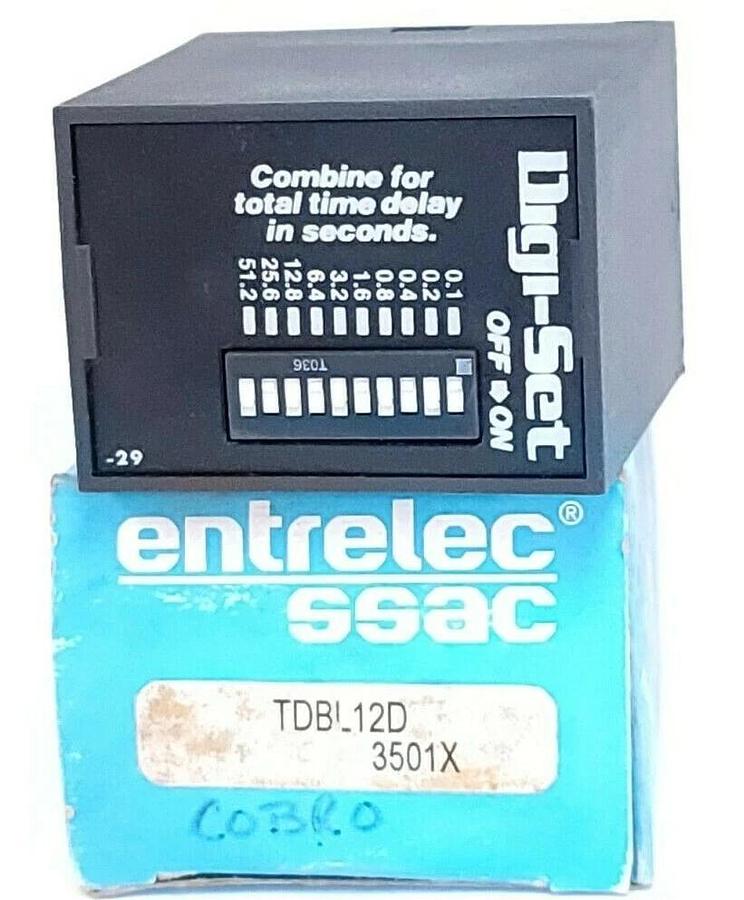 Used NIB ENTRELEC SSAC TDBL12D TIME DELAY RELAY 12VDC