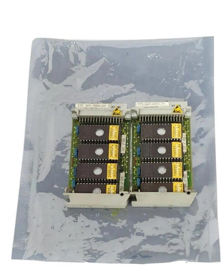 Used LOT OF 2 SIEMENS 570-260-9004.00 / 570260900400 SINUMERIK 4-PORT MEMORY MODULES