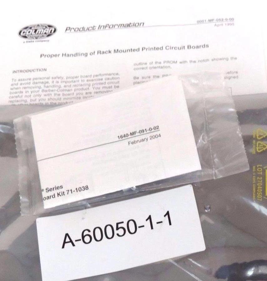 Refurbished REPAIRED BARBER COLMAN A-60050-1-1 COMMUNICATIONS PCB BOARD A6005011