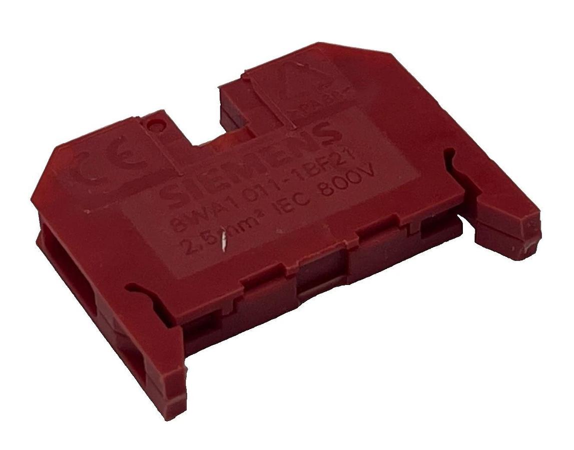 BOX OF 39 NEW Siemens 8WA1 011-1BF21 Red Feed-Through Terminal Block 2.5mm²