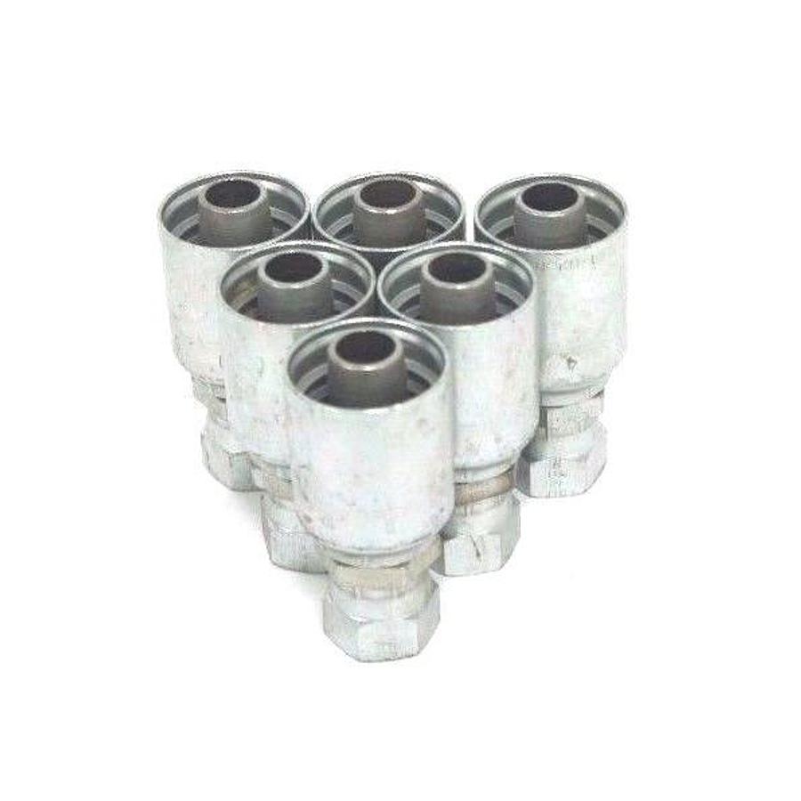 LOT OF 6 NEW PARKER 10643-8-10 FEMALE SWIVEL ADAPTERS 1/2" JIC X 5/8" HOSE