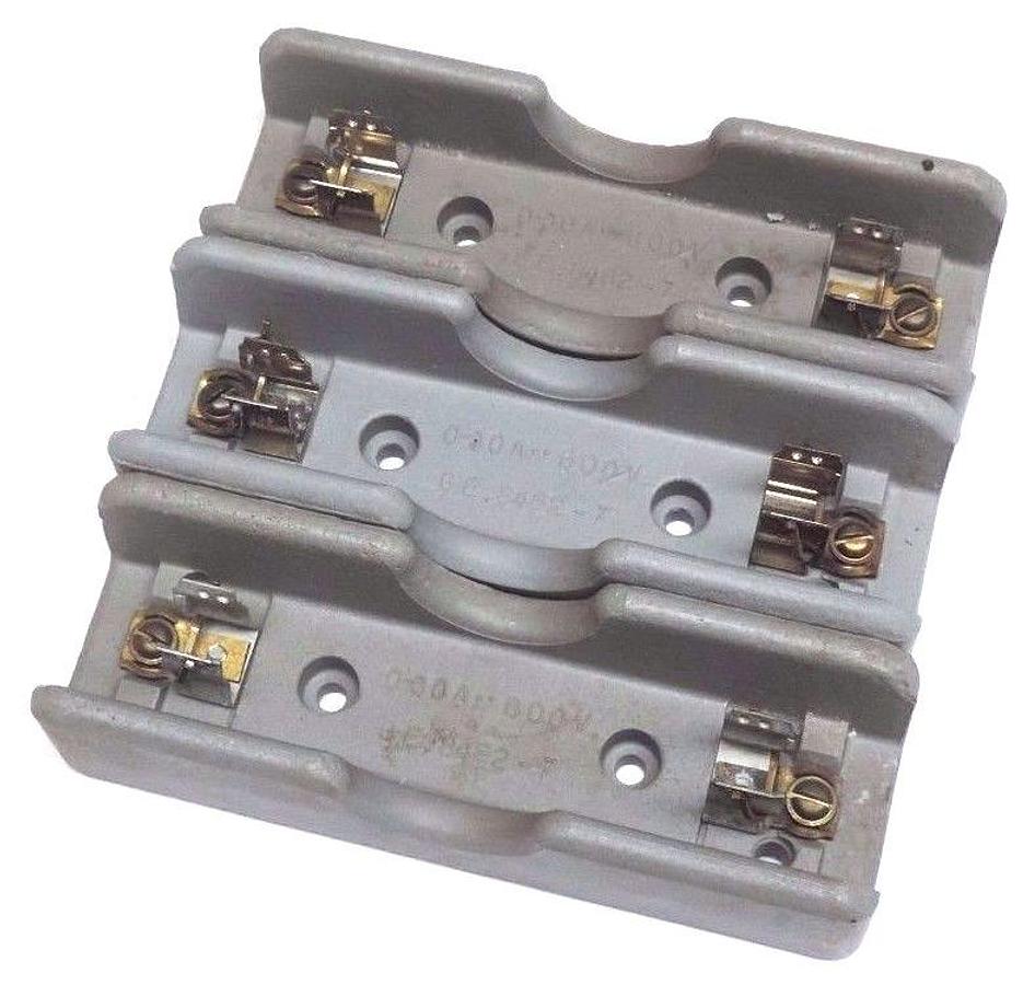Used LOT OF 3 NEW GENERAL ELECTRIC GE8462-7 FUSE HOLDERS 0-30A 600V GE84627