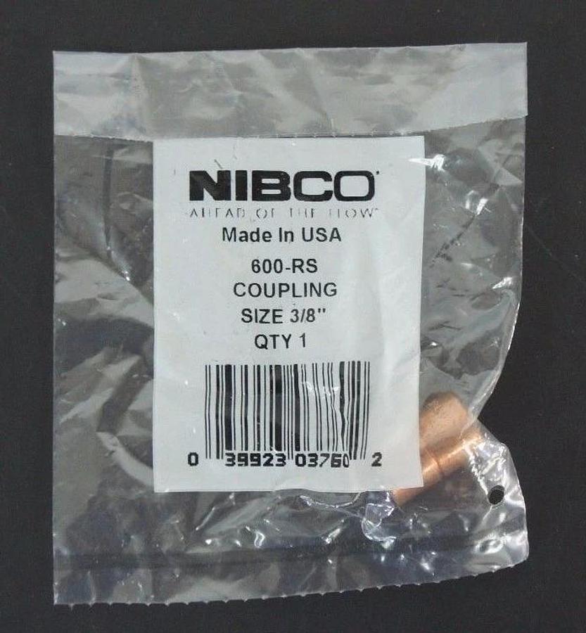Used LOT OF 10 NEW NIBCO 600-RS COUPLINGS 3/8"