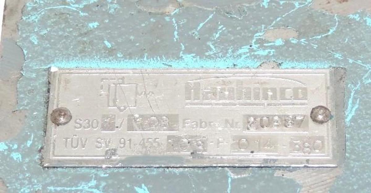 Used HAUHINCO S301/108 HYDRAULIC VALVE FABR NR. 20987, TUV SV 91-455-10.8-F-0.143-80