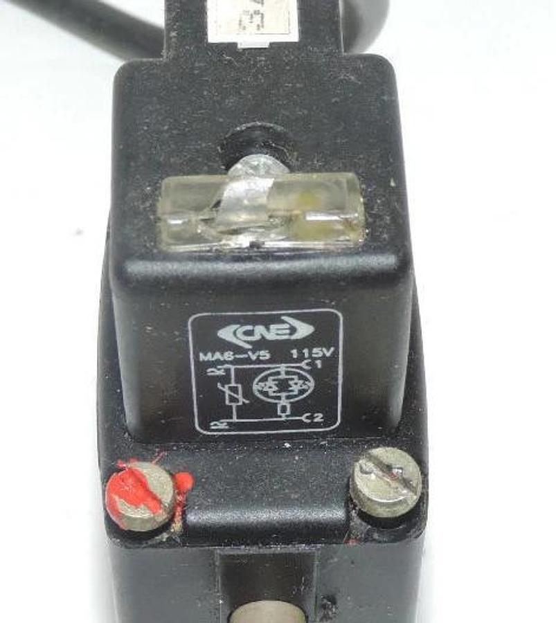 Used LOT OF 6 BURKERT 0331 SOLENOID VAVLVES WITH CNE MA6-V5 CONNECTOR CABLES