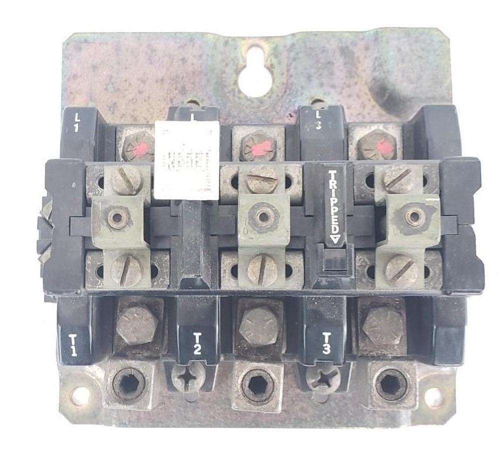 Used ALLEN BRADLEY 592-DOV16 OVERLOAD RELAY SER. B W/ (3) W70 HEATER ELEMENTS
