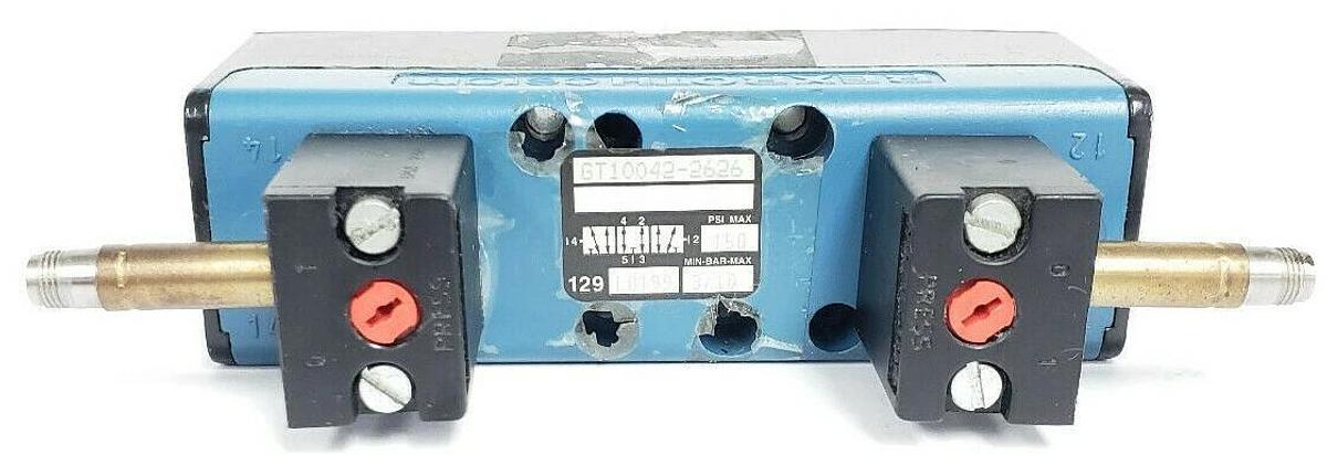 Used REXROTH GT10042-2626 DOUBLE SOLENOID VALVE GT100422626, PSI MAX. 150