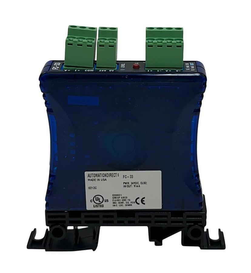 AUTOMATIONDIRECT FC-33 / FC33 ISOLATED SIGNAL CONDITIONER 24VDC IN/OUT NSMP