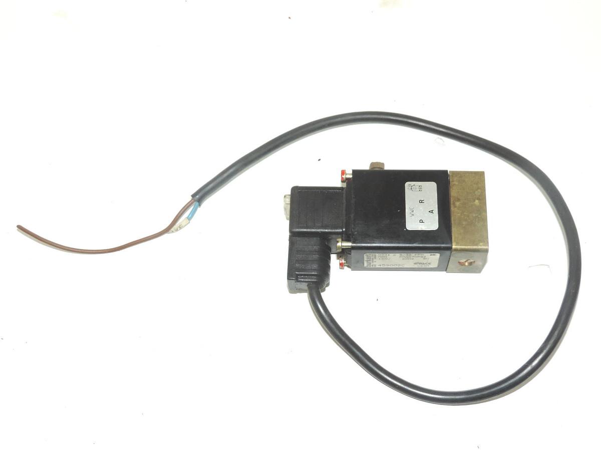 Used LOT OF 6 BURKERT 0331 SOLENOID VAVLVES WITH CNE MA6-V5 CONNECTOR CABLES
