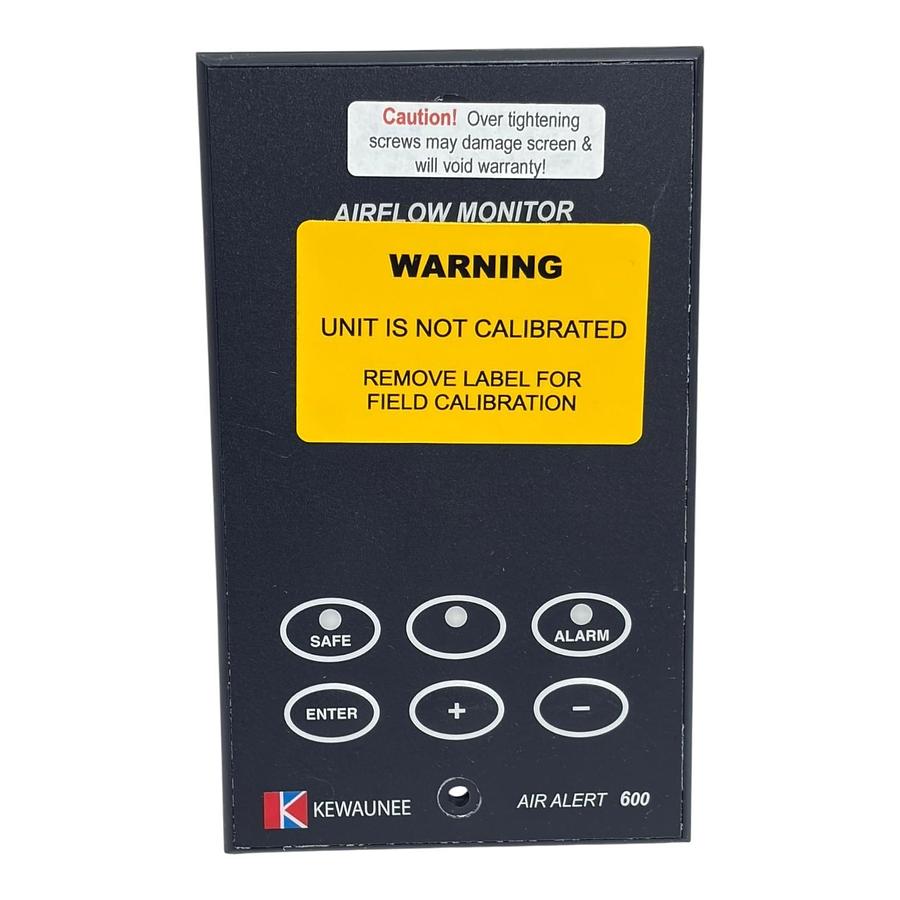 Used Kewaunee Air Alert 600 Fume Hood Velocity Airflow Monitor Alarm TEL X-018718