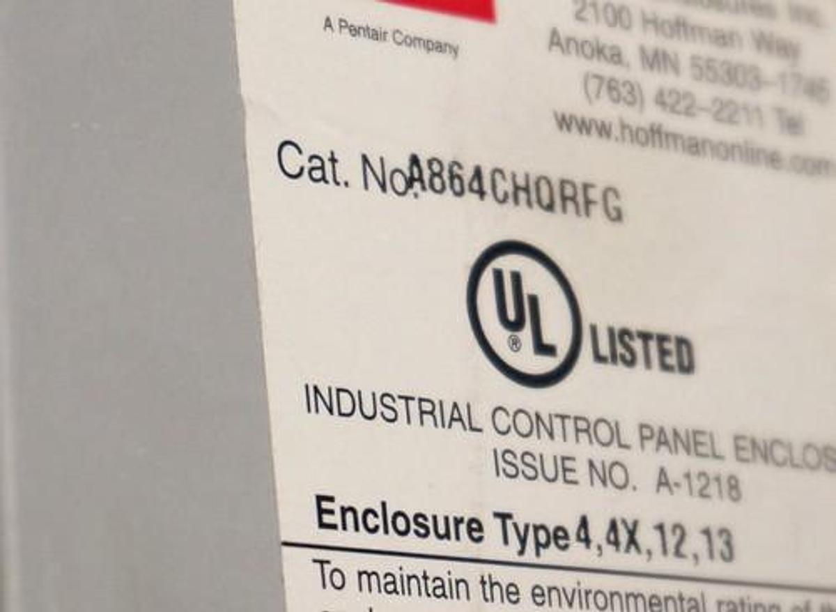 Used HOFFMAN A864CHQRFG ENCLOSURE ULTRASIL LIQUID/ ECOLAB