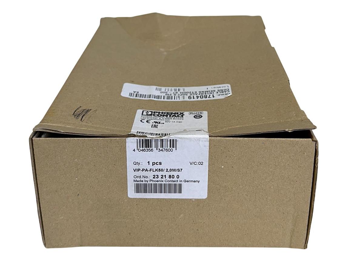 Used PHOENIX CONTACT VIP-PA-FLK50/2,0M/S7 / 2321800 FRONT ADAPTER W/ CABLES NSMP