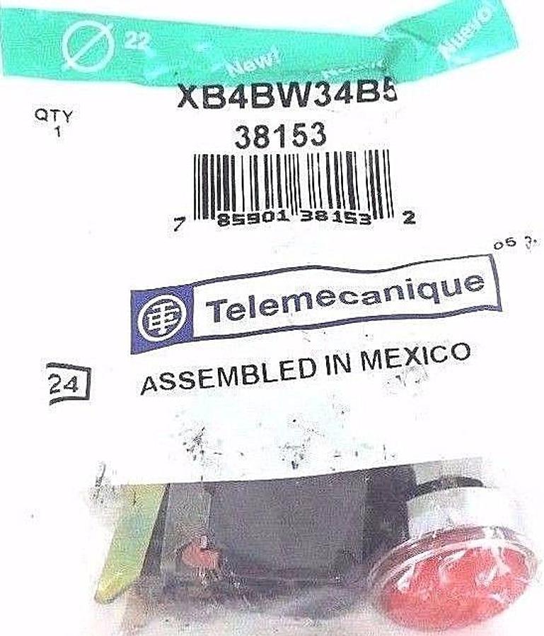 Used NEW TELEMECANIQUE XB4BW34B5 PUSHBUTTON LED 24V