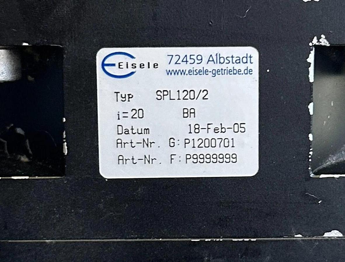 Used YASKAWA SGMSH-20DCA6F-OY / SGMSH20DCA6FOY AC SERVO MOTOR W/ SPL120/2 GEARBOX