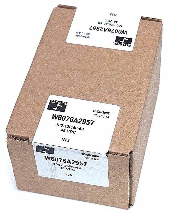 Used FACTORY SEALED ROSS W6076A2957 ENERGY SAVER 100-120/50-60, 48 VDC