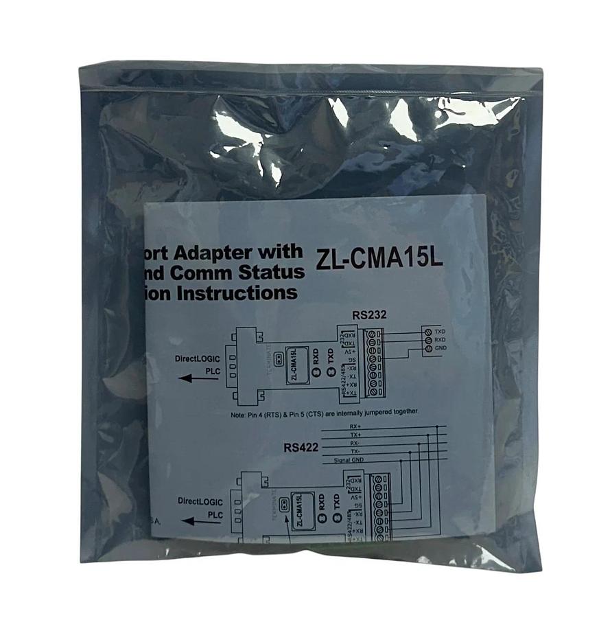 Used AUTOMATIONDIRECT ZIPLink ZL-CMA15L / ZLCMA15L COMM PORT ADAPTER 15-PIN LEDS NSFS