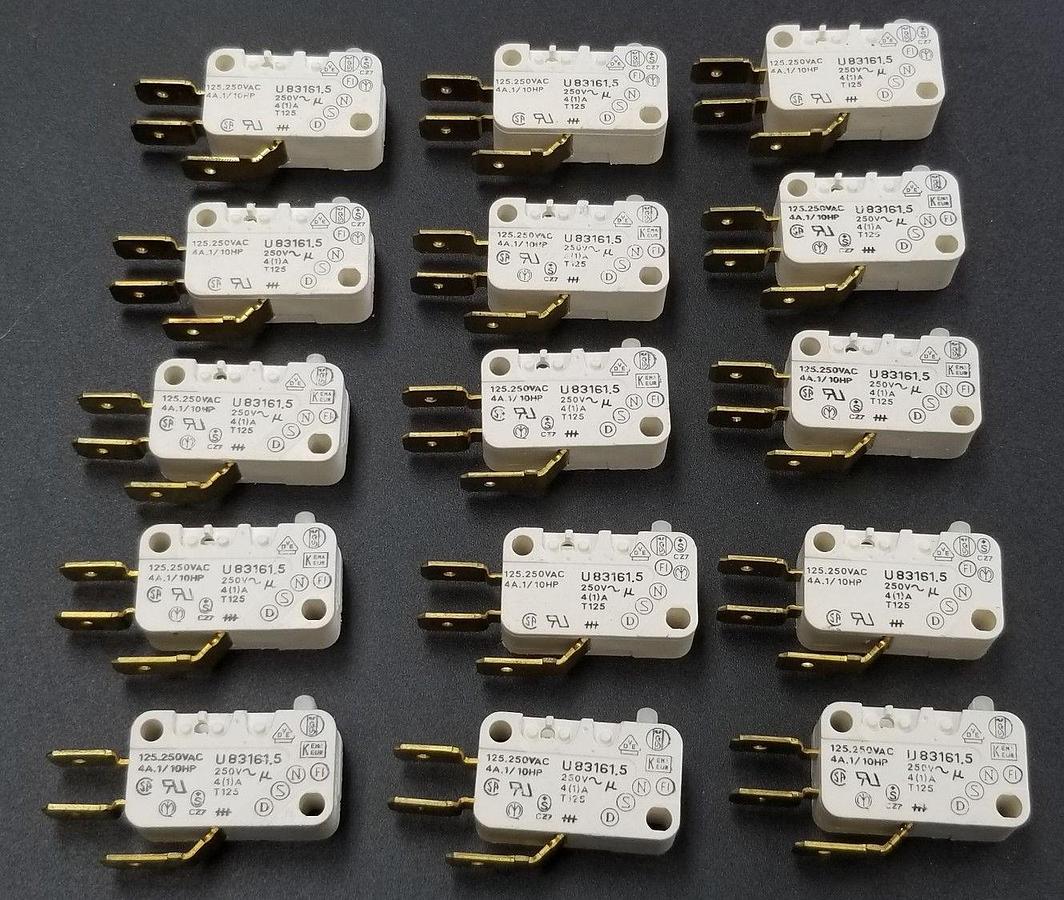 Used LOT OF 15 CROUZET U83161.5 SNAP SWITCHES  U831615