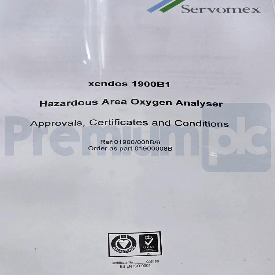 Servomex Xendos 1900 | 01900B1 Hazardous Area Oxygen Analyser 01900008B USMP