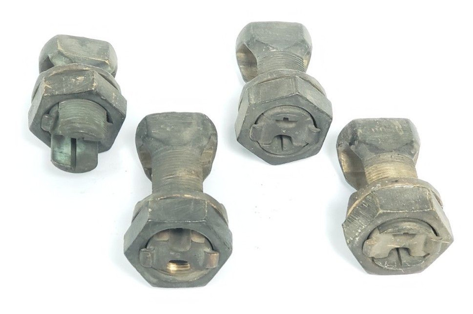 Used LOT OF 4 GENERIC 5551-4 SPLIT BOLT CABLE CONNETORS 55514