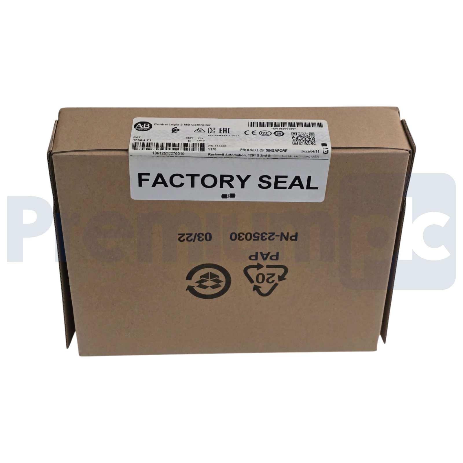 Used Sealed Pre-Owned Allen-Bradley 1756-L71 /B ControlLogix 5571 2MB Controller 2022