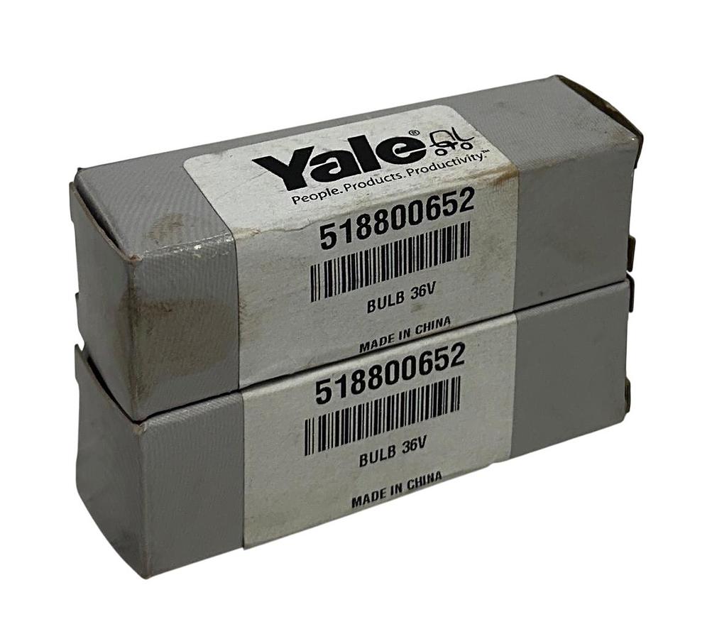 Used 2 YALE 518800652 / YT518800652 OEM 36V BULBS FOR FORKLIFT NSMP