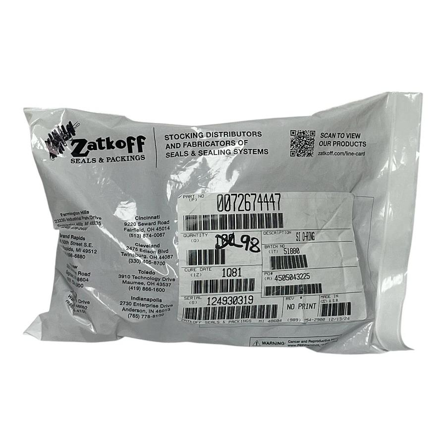 Zatkoff 0072674447 Silicone O-Rings Lot of 98 High Temp Red New Surplus