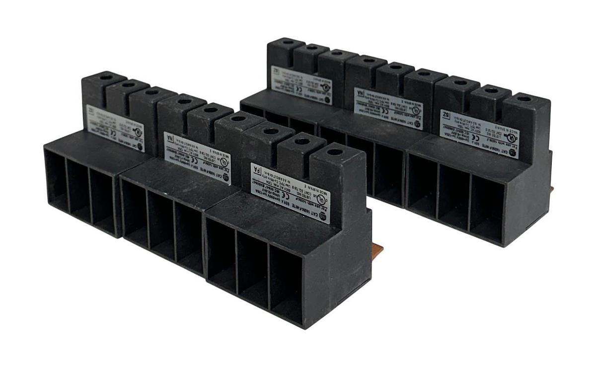 Used 6 ALLEN BRADLEY 140M-F-WTE /A COMPACT TERMINAL BLOCKS TOP-FEED 600VAC USNP