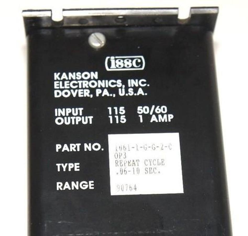 Used NEW ISSC 1061-1-G-G-2-C REPETITIVE TIMER, .06-10 SEC, 10611GG2C
