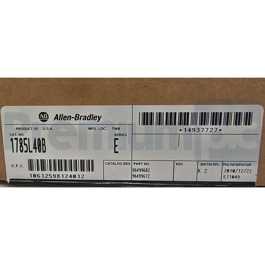 ALLEN BRADLEY 1785-L40B/E ENHANCED PLC-5/40 CONTROLLER F/W REV K.2 MFD 2010 NSMP