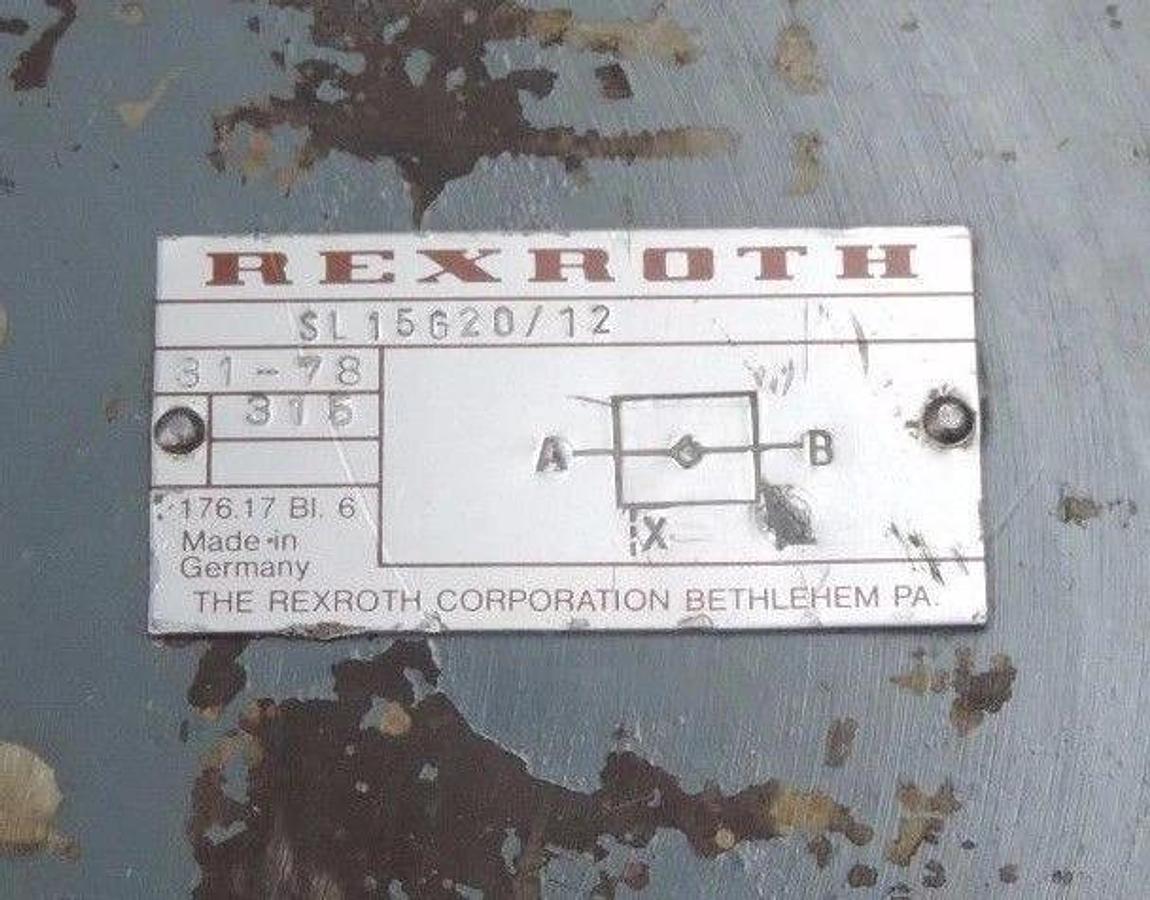 Used REXROTH SL15G20/12 HYDRAULIC CHECK VALVE 31-78 SL15G20 SL15G2012