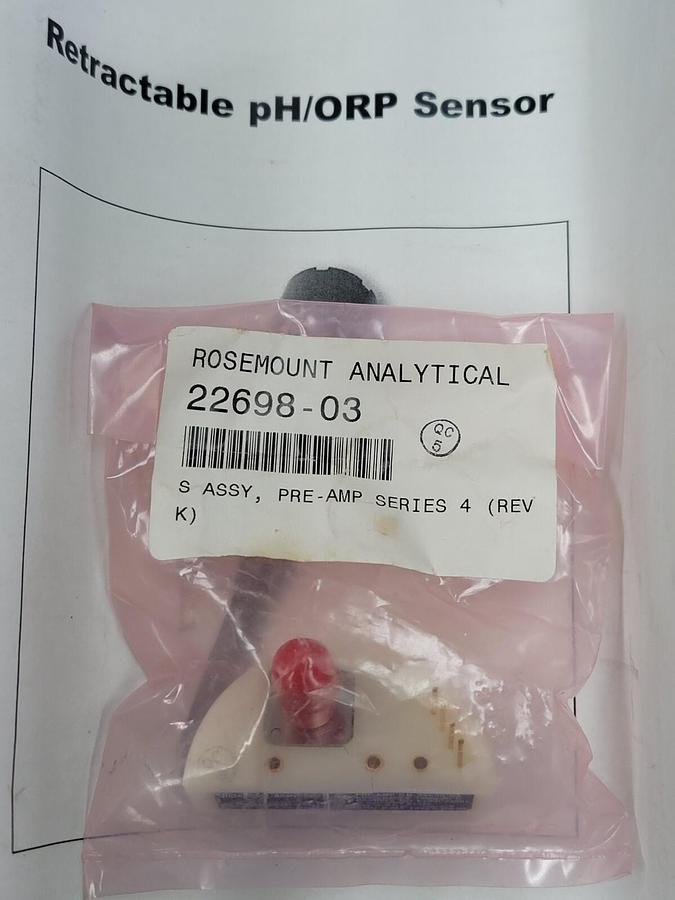 Used NIB EMERSON ROSEMOUNT 0385-02-08-10 RETRACTABLE pH/ORP SENSOR