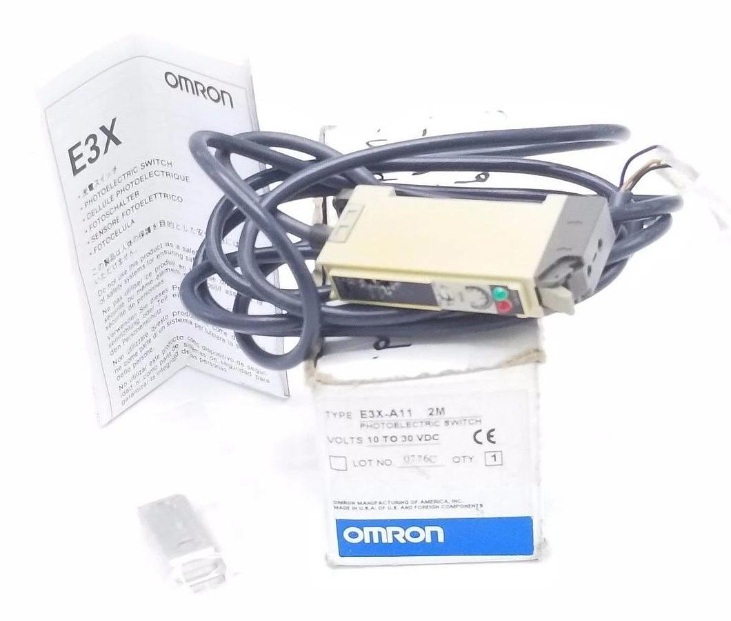Used OMRON E3X-A11 PHOTOELECTRIC SWITCH E3XA11, 10 TO 30 VDC
