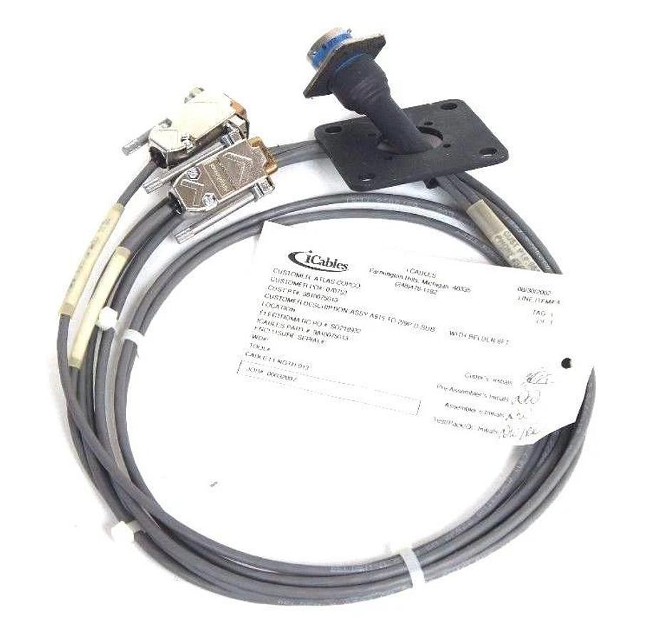 Used NEW ATLAS COPCO 9810075013 CABLE ASSEMBLY A615 TO 2/9P
