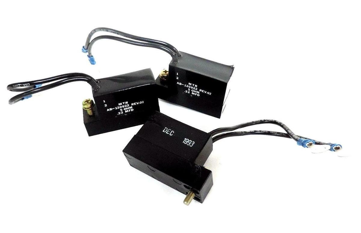 Used LOT OF 3 MTR AB-120922 REV.02 CAPACITORS AB120922