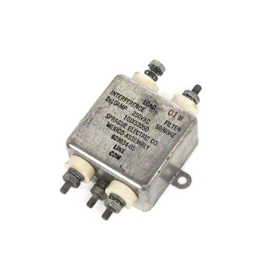 Used SPRAGUE ELECTRIC 10JX5205D INTERFERENCE FILTER 2X10AMP 250VAC 50/60HZ, 629034-05