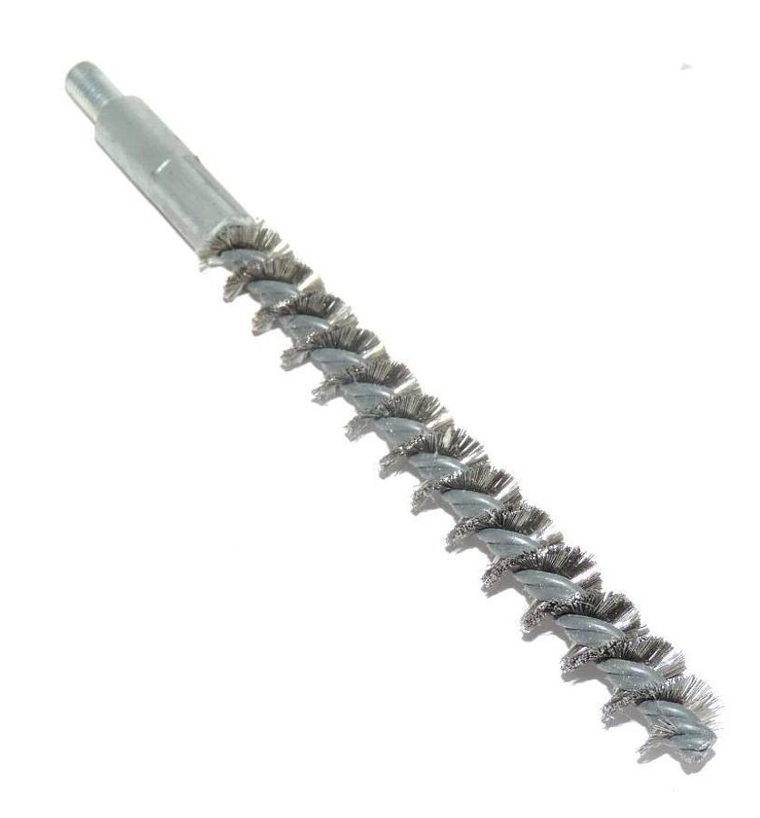 NEW SCHAEFER 1/2"  FLUE AND CONDENSER BRUSH  STAINLESS SINGLE SPIRAL MALE THREAD