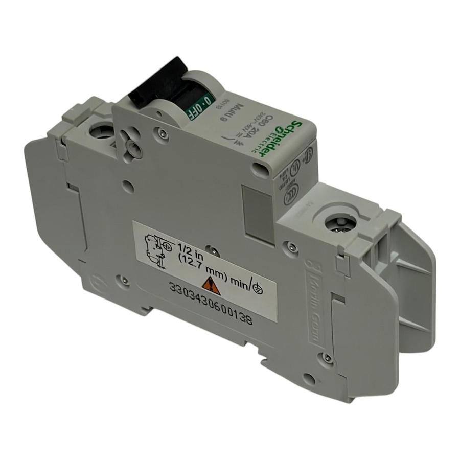 Used Schneider Electric Multi 9 C60 20A Circuit Breaker 60113 1 Pole 240V 60V New