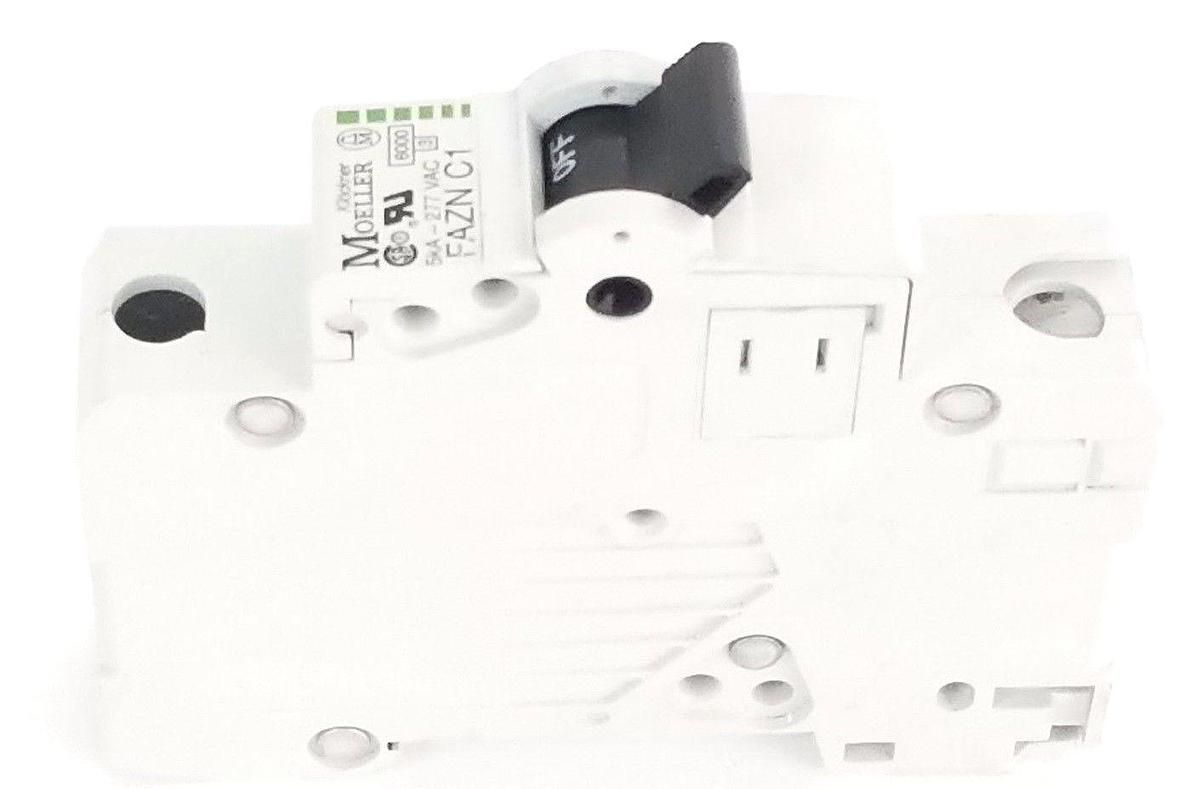 Used NEW KLOCKNER MOLLER FAZNC1 CIRCUIT BREAKER FAZN-C1, 1AMP 1POLE 277VAC 5KA