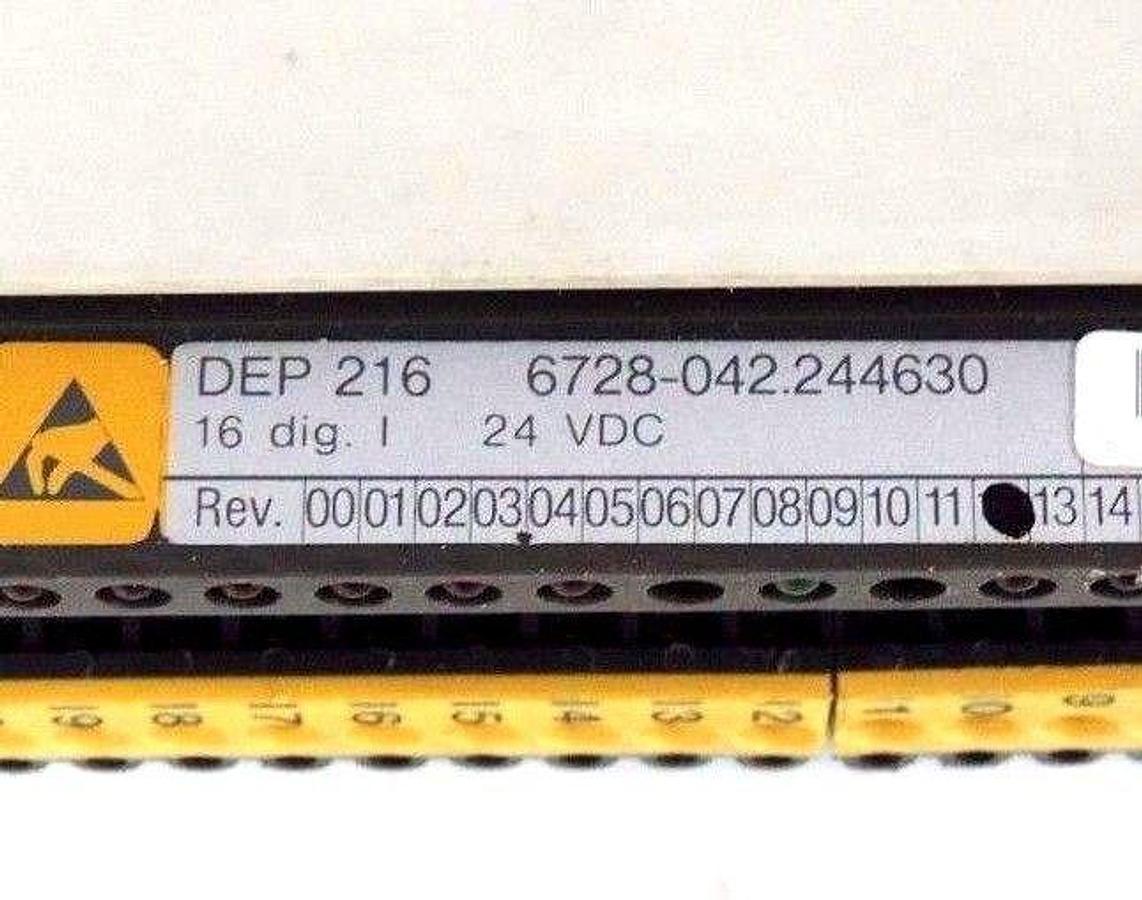 Used GOULD MODICON 6728-042.244630 INPUT MODULE 16POINT 24VDC REV 12 6728042244630