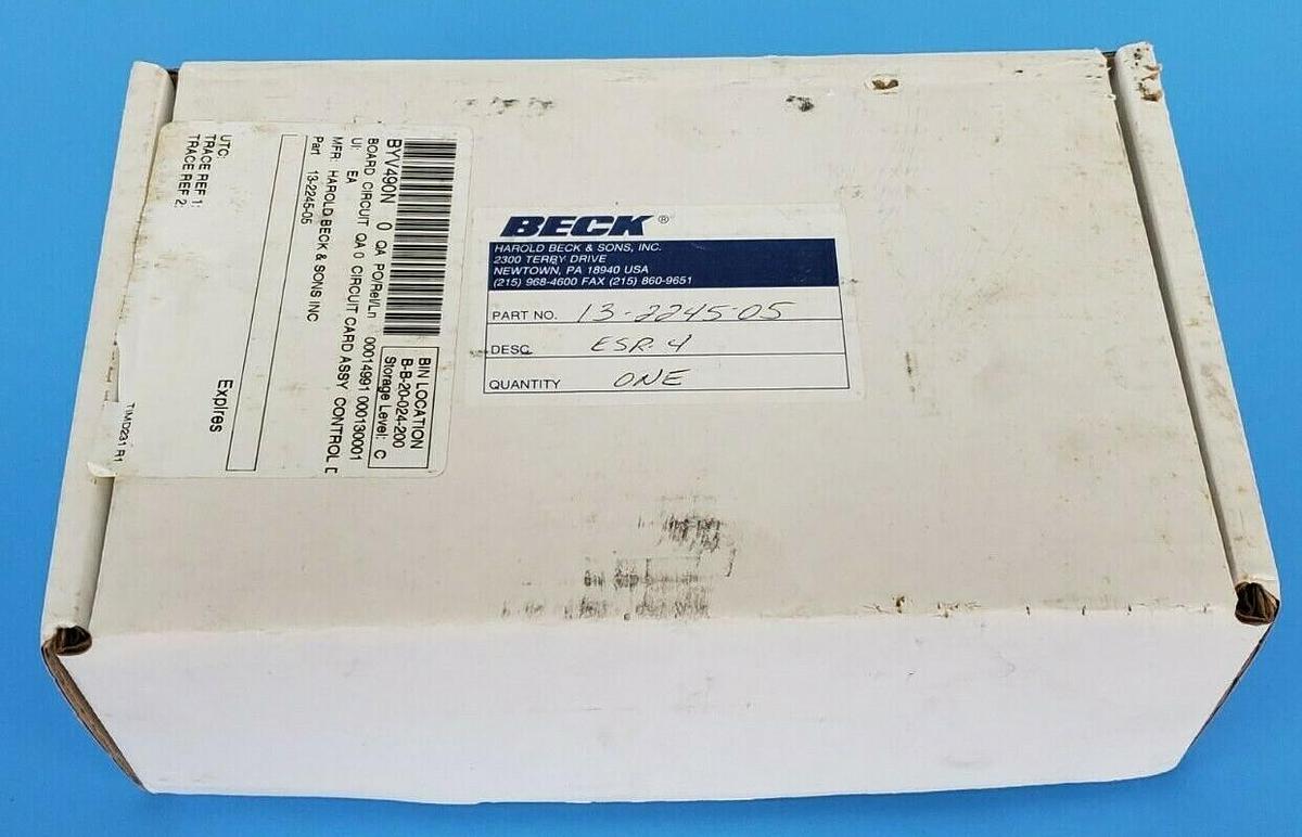 Used NEW BECK 13-2245-05 CONTROL BOARD ESR-4 13-1810-02 13224505