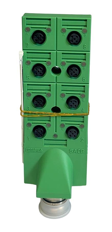 Used PHOENIX CONTACT SACB-8/16-L-M23 180 / 1692721 SENSOR / ACTUATOR BOX 24V NSMP